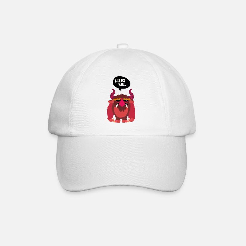 Hug me Monster - Baseball Cap - white/white
