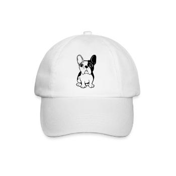 Bulldoggen Dame - Baseballkappe - Weiß/Weiß - Vorne