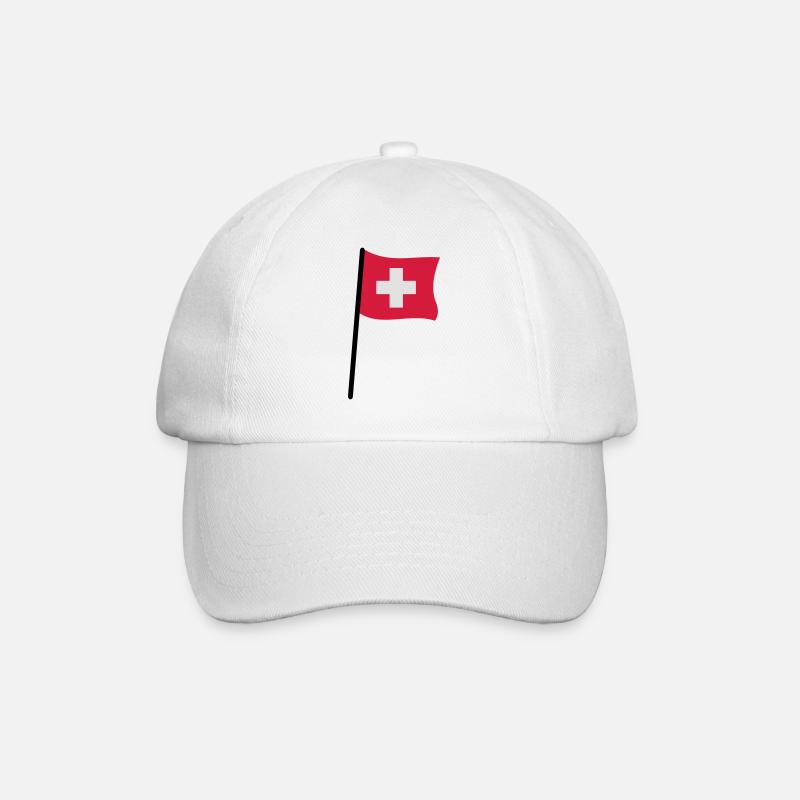 drapeau suisse - Casquette classique - blanc/blanc