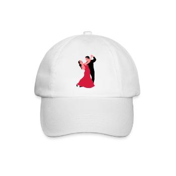 tanzpaar_a_3c - Baseballkappe - Weiß/Weiß - Vorne