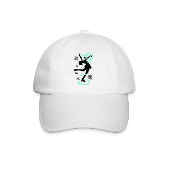 Eiskunstlauf Schlittschuhlauf Eis Figuren Tanz - Baseballkappe - Weiß/Weiß - Vorne