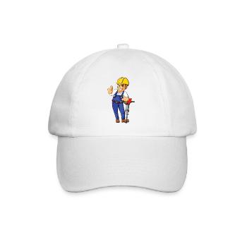 construction worker construction worker road construction2 - Baseball Cap - white/white - Front
