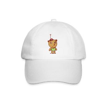 Bär - Baseballkappe - Weiß/Weiß - Vorne