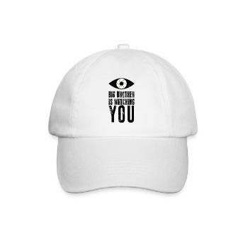 Big Brother kontrolliert dich - Baseballkappe - Weiß/Weiß - Vorne