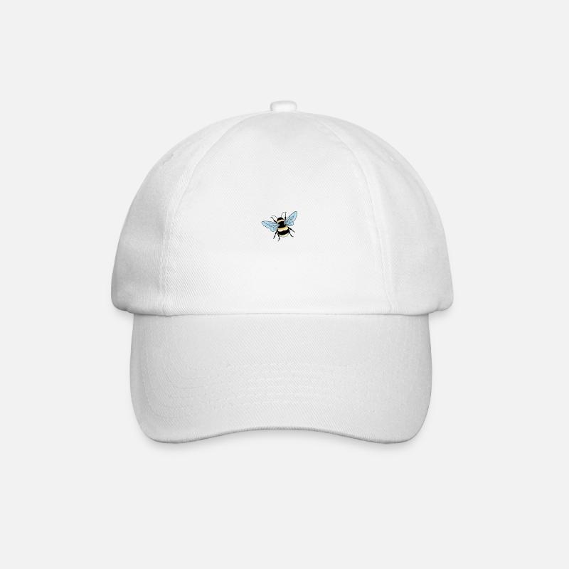 Wunderschöne Biene - Baseballkappe - Weiß/Weiß