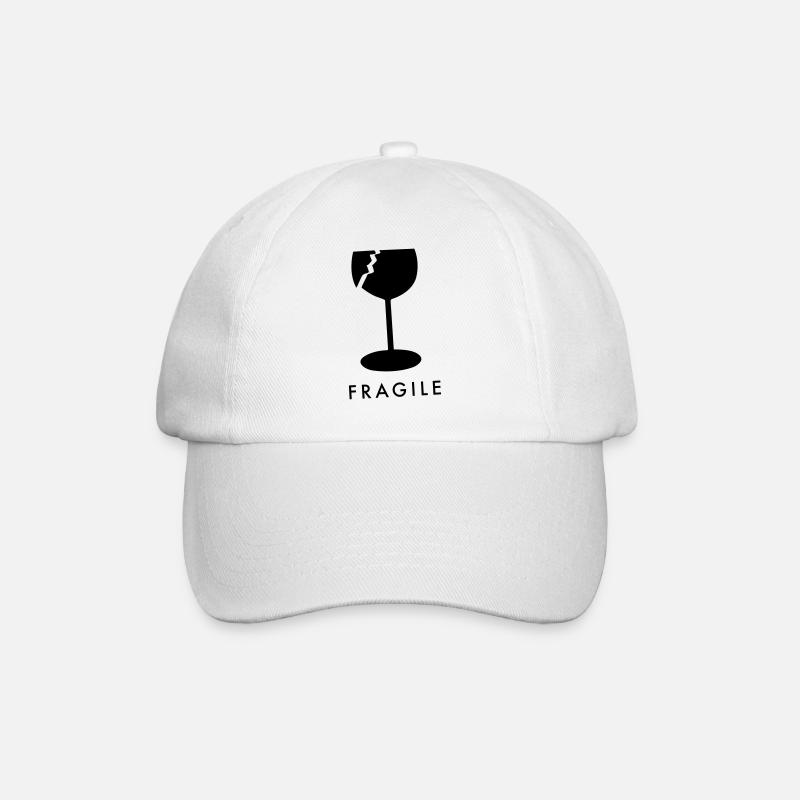 E&R Verre fragile - Casquette classique - blanc/blanc