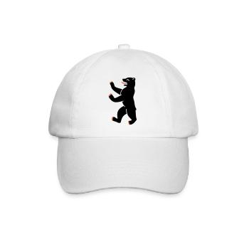 Berliner Bär Single - Baseballkappe - Weiß/Weiß - Vorne