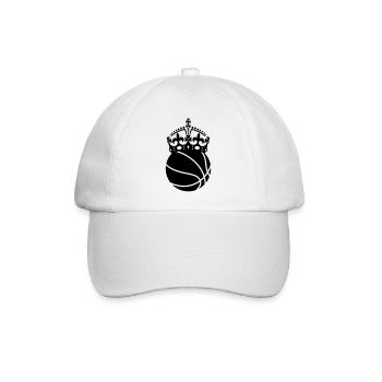 Basketball-König - Baseballkappe - Weiß/Weiß - Vorne