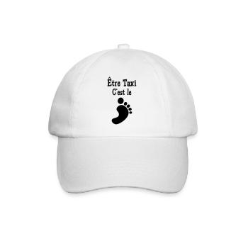 Être Taxi, c'est le pied ! - Casquette classique - blanc/blanc - Devant