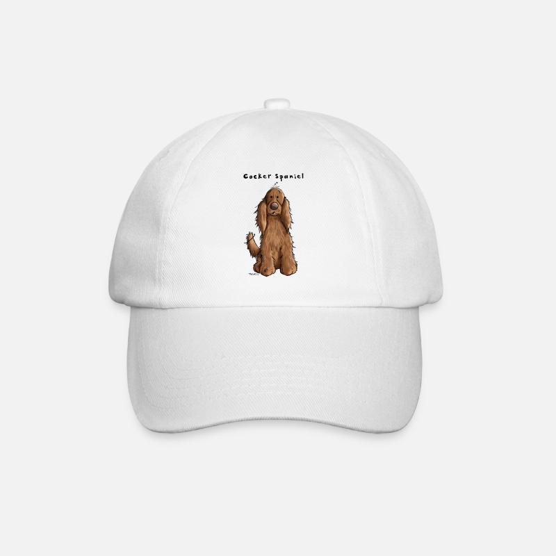 Der Cocker Spaniel - Baseballkappe - Weiß/Weiß