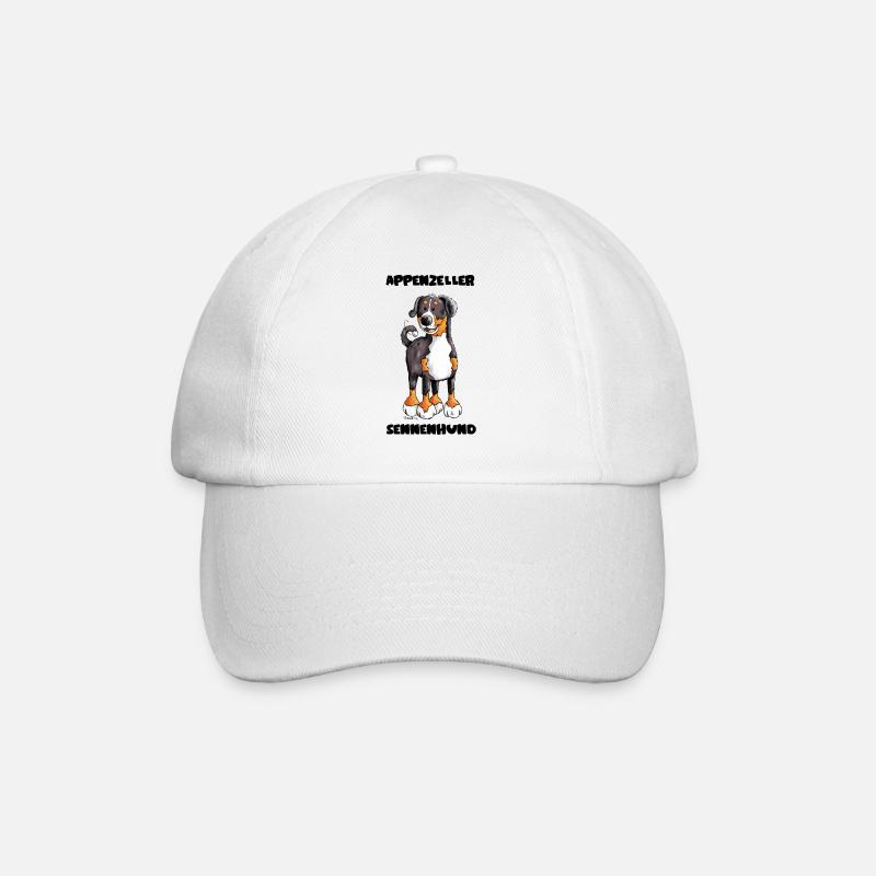 Süßer Appenzeller Sennenhund - Baseballkappe - Weiß/Weiß