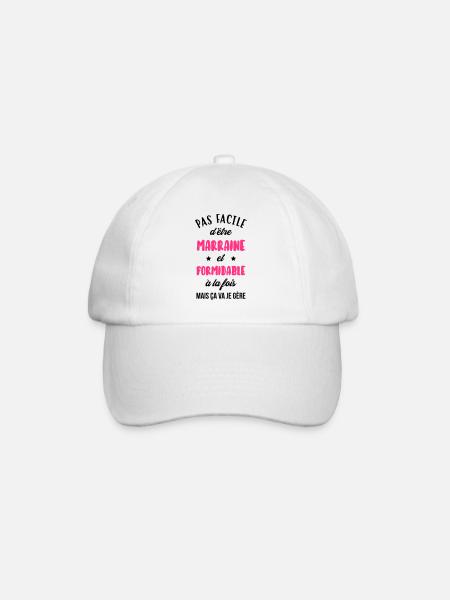 Marraine formidable / Filleule / Filleul / Baptême - Casquette classique - blanc/blanc