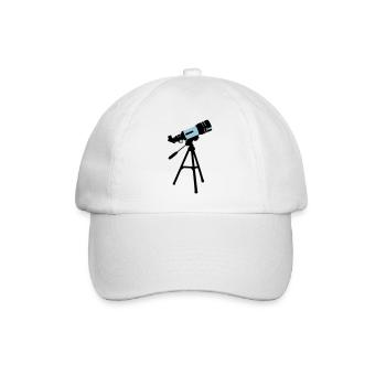 Teleskop, Astronomie - Baseballkappe - Weiß/Weiß - Vorne