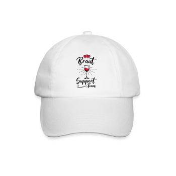 braut support team wein - Baseballkappe - Weiß/Weiß - Vorne
