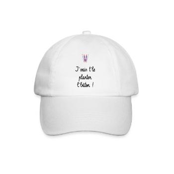 J'vais t'le planter l'bâton ! Bronzés font du ski - Casquette classique - blanc/blanc - Devant