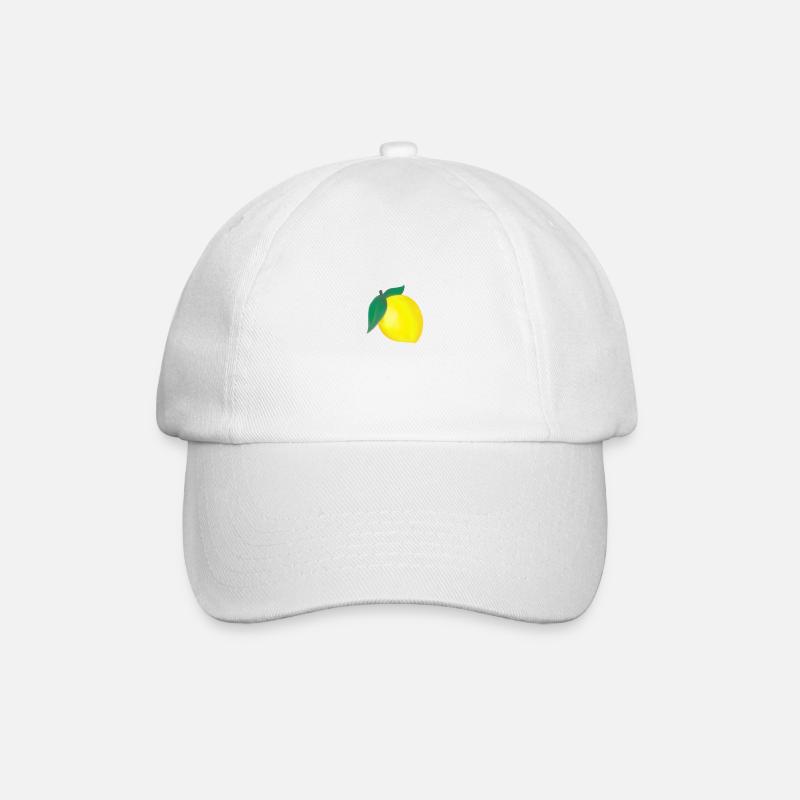 Zitrone - Baseballkappe - Weiß/Weiß