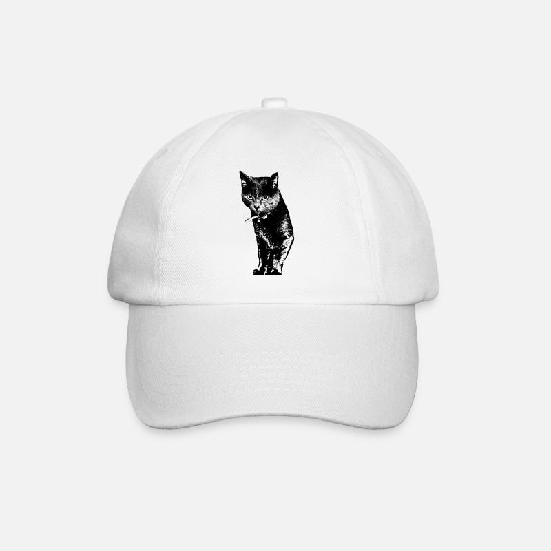 Katze Katzenshirt Geschenk - Baseballkappe - Weiß/Weiß