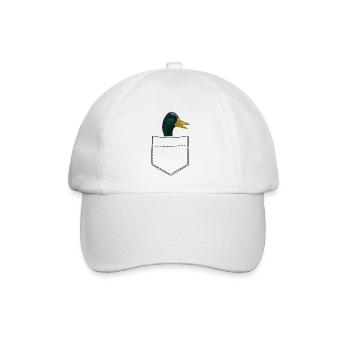 Ente Erpel Brusttasche - Baseballkappe - Weiß/Weiß - Vorne