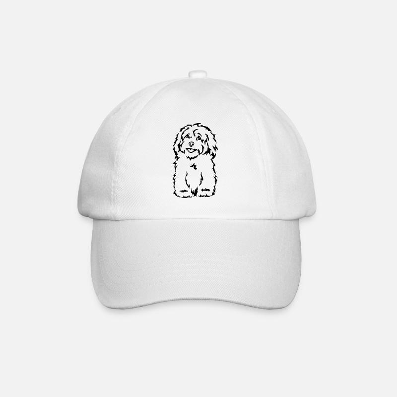 Havanese - Baseball Cap - white/white