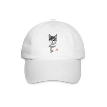 cat line - Baseball Cap - white/white - Front
