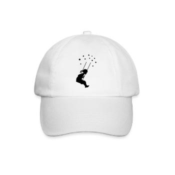 mädchen schaukel stern - Baseballkappe - Weiß/Weiß - Vorne
