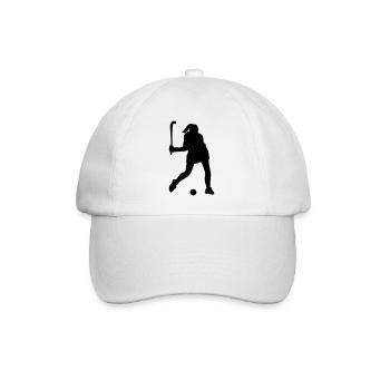 Schattenbild des Eishockeyspielers - Baseballkappe - Weiß/Weiß - Vorne