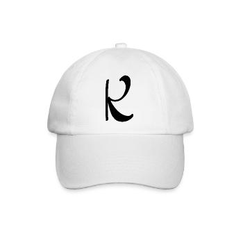 Letter K - Baseball Cap - white/white - Front