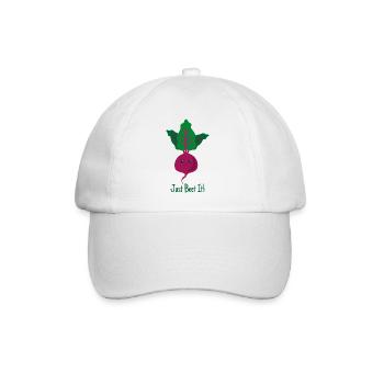 Just beet it gift plants Vegan saying - Baseball Cap - white/white - Front