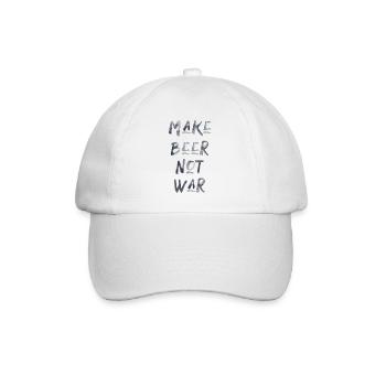 Make beer not war Alkohol Bière Krieg Proverbe - Casquette classique - blanc/blanc - Devant