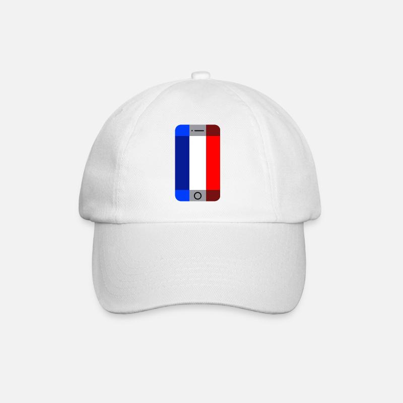 France bleu blanc rouge Drapeau Smartphone - Casquette classique - blanc/blanc
