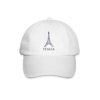 Italien Eifelturm Design - Baseballkappe - Weiß/Weiß - Vorne
