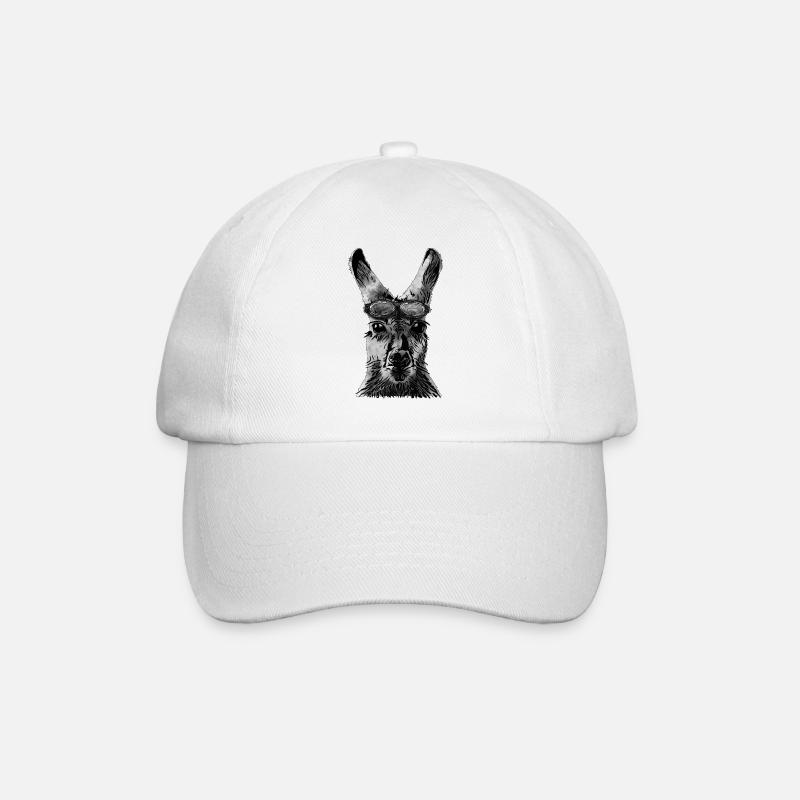 Känguru - Baseballkappe - Weiß/Weiß