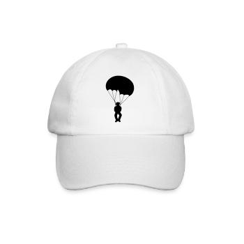 Conception de parachutiste Silhouette - Casquette classique - blanc/blanc - Devant