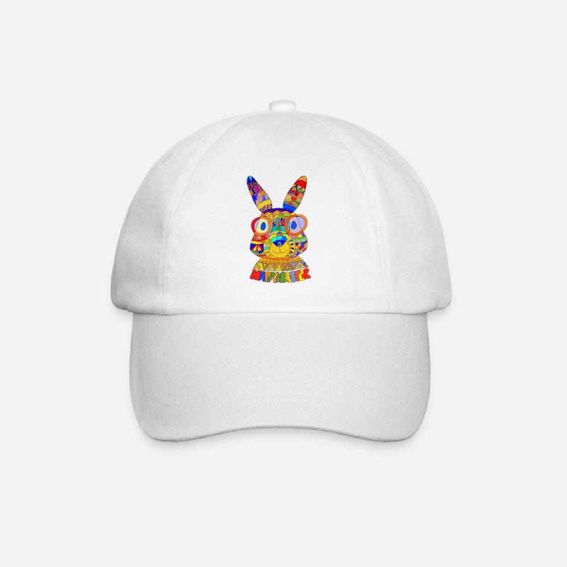 HAPPYEASTER Osterhase - Baseballkappe - Weiß/Weiß