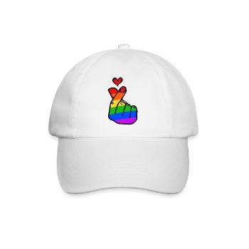Rainbow Heart Love Peace Passion - Baseball Cap - white/white - Front