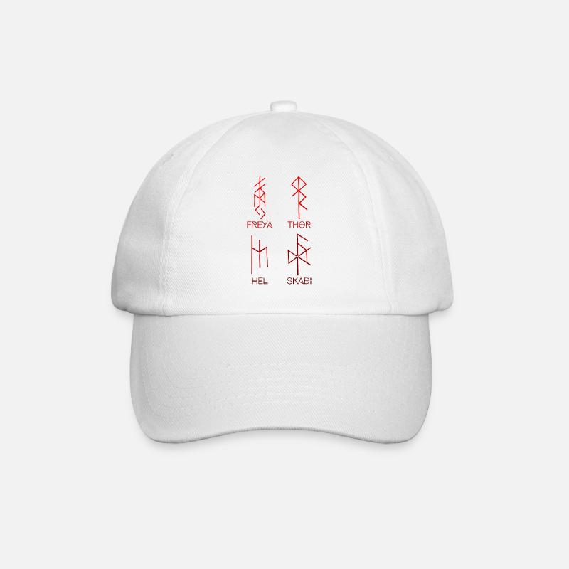 Vikings, Noms de Dieux dans le sang - Casquette classique - blanc/blanc
