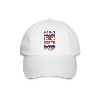 Pas noir pas blanc Je suis américain - Casquette classique - blanc/blanc - Devant
