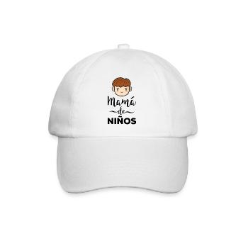 Mama von Jungen Geschenk Mutter Muttertag - Baseballkappe - Weiß/Weiß - Vorne