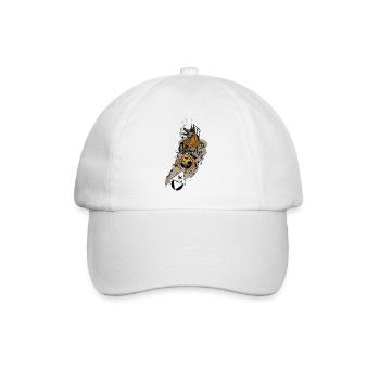Stunning egyptian design, anubis with the eye - Baseball Cap - white/white - Front