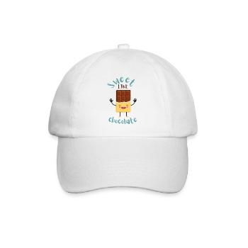 doux comme des dictons au chocolat au chocolat - Casquette classique - blanc/blanc - Devant
