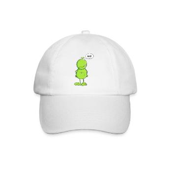 Funny No Frog I No Nö Statement - Baseball Cap - white/white - Front