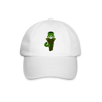 Red panda disguised as a green monster for Halloween - Baseball Cap - white/white - Front