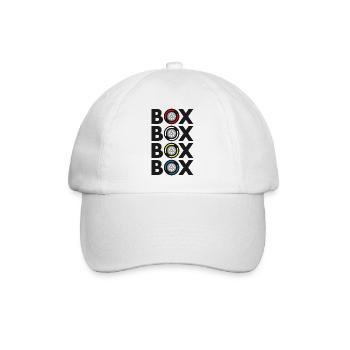 Box Box Box Box Grand Prix Tyres Compound Design - Baseball Cap - white/white - Front