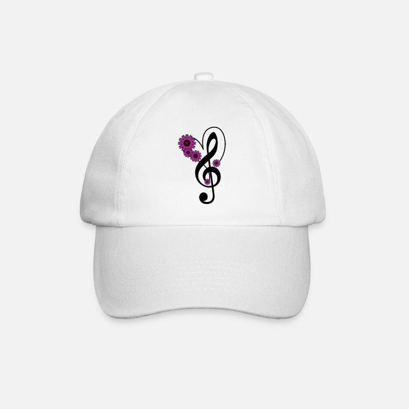 MUSIK. SCHLÜSSEL DER SONNE. - Baseballkappe - Weiß/Weiß