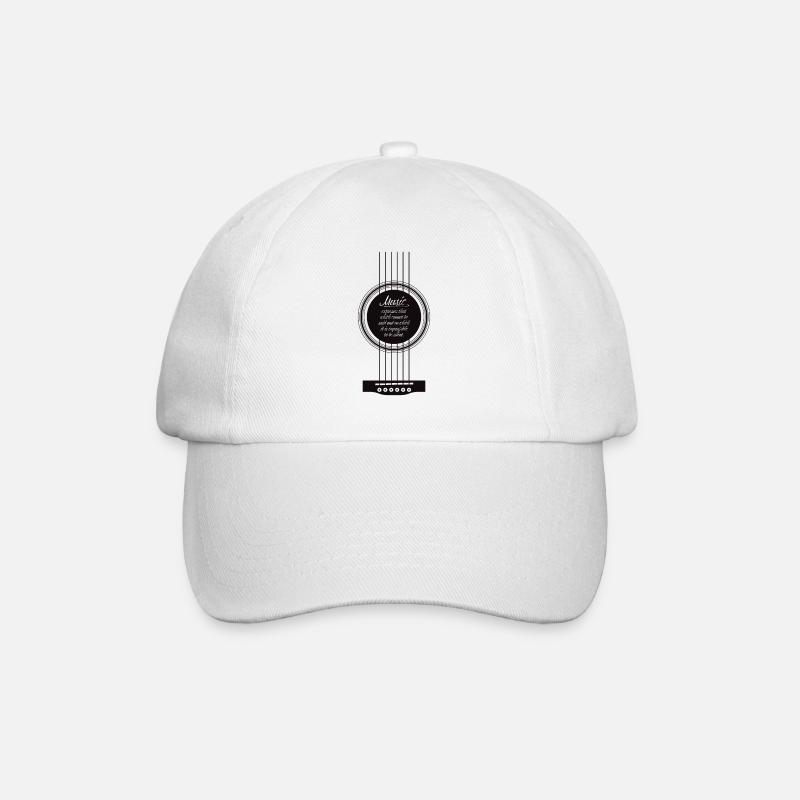 Gitarre - Baseballkappe - Weiß/Weiß