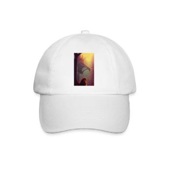Creepy Horror Comic Alien on a strange planet land - Baseball Cap - white/white - Front