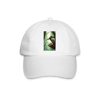 Cool Comic Portrait of a Sloth with sunglasse - Baseball Cap - white/white - Front