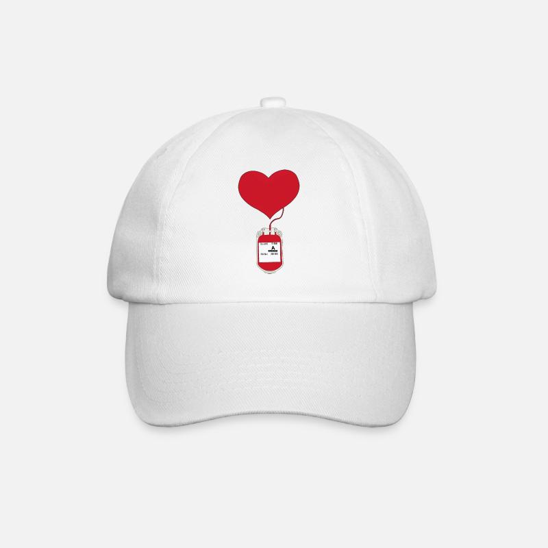 Blutspenden ist ein Akt der Liebe - Baseballkappe - Weiß/Weiß