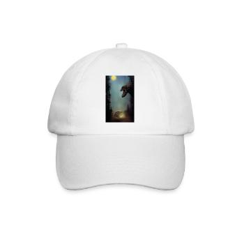 Creepy Horror Comic Alien on a strange planet land - Baseball Cap - white/white - Front