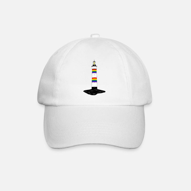 LGBT-Leuchtturm - Baseballkappe - Weiß/Weiß